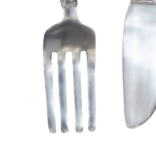 23" Silver Aluminum Traditional Wall Décor Set, 3ct.